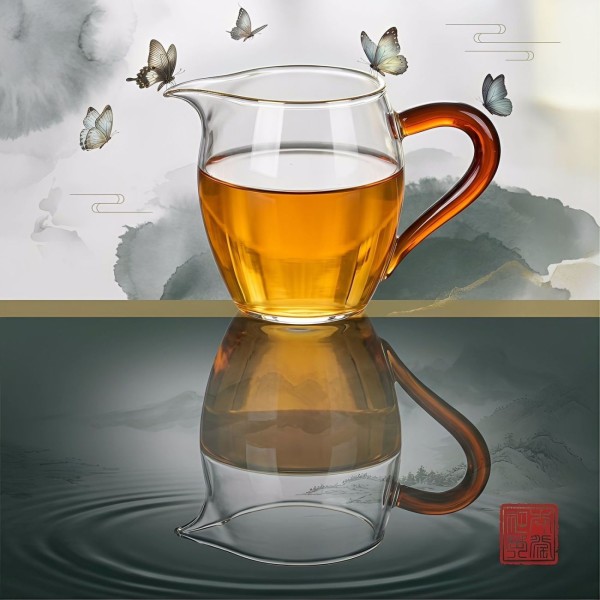 简约玻璃公道杯加厚耐热公杯茶海分茶器功夫茶具配件